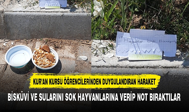 KUR'AN KURSU ÖĞRENCİLERİNDEN DUYGULANDIRAN HARAKET