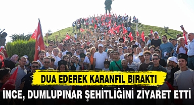 MEMLEKET PARTİSİ GENEL BAŞKANI İNCE, DUMLUPINAR ŞEHİTLİĞİ'Nİ ZİYARET ETTİ