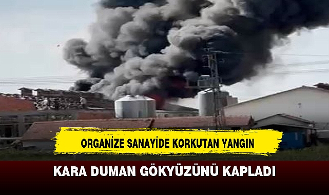ORGANİZE SANAYİDE BÜYÜK YANGIN KARA DUMAN GÖKYÜZÜNÜ KAPLADI