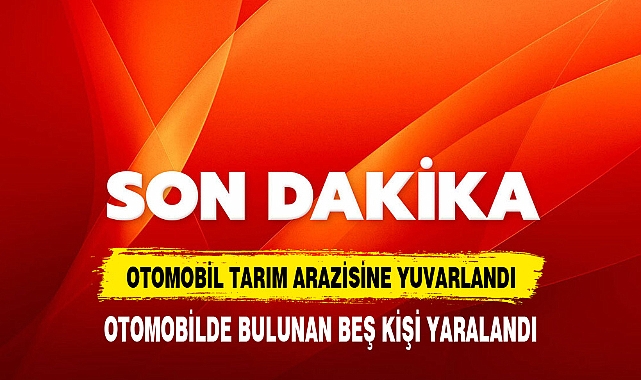 OTOMOBİL TARIM ARAZİSİNE YUVARLANDI