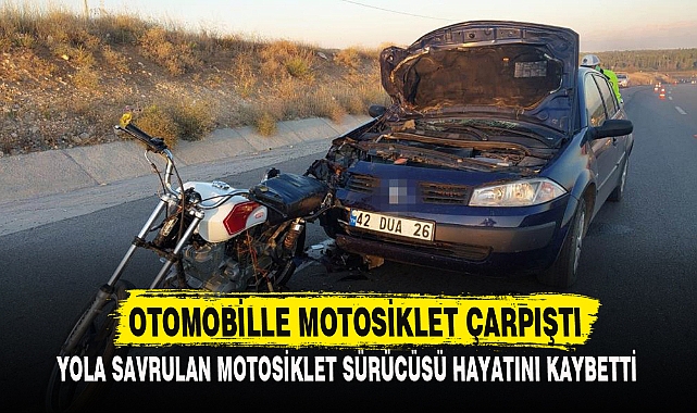 OTOMOBİLLE MOTOSİKLET ÇARPIŞTI