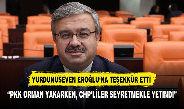 "PKK ORMAN YAKARKEN, CHP'LİLER SEYRETMEKLE YETİNDİ"