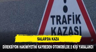 TAKLA ATAN OTOMOBİLDE 2 KİŞİ YARALANDI
