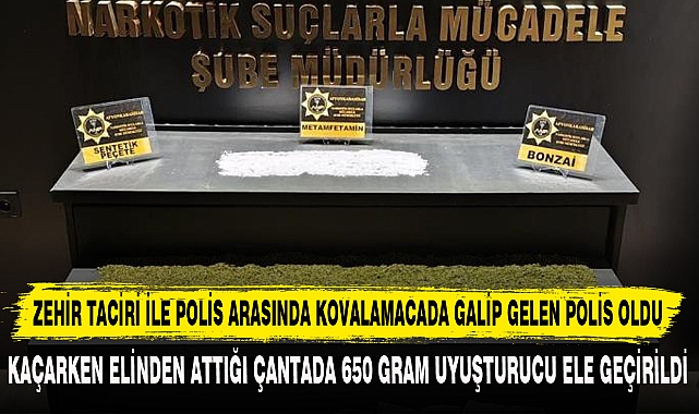 ZEHİR TACİRİ İLE POLİS ARASINDA KOVALAMACADA GALİP GELEN POLİS OLDU
