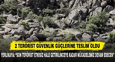 2 TERÖRİST GÜVENLİK GÜÇLERİNE TESLİM OLDU