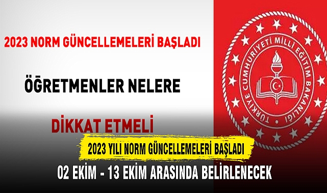 2023 YILI NORM GÜNCELLEMELERİ BAŞLADI