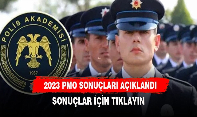 2023 YILI PMYO SONUÇLARI AÇIKLANDI