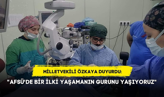 "AFSÜ'DE BİR İLKİ YAŞAMANIN GURUNU YAŞIYORUZ"