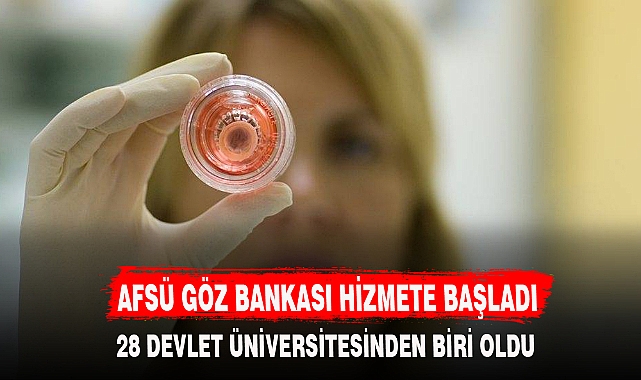 AFSÜ GÖZ BANKASI HİZMETE BAŞLADI