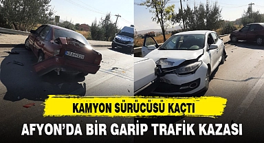 AFYON’DA BİR GARİP TRAFİK KAZASI