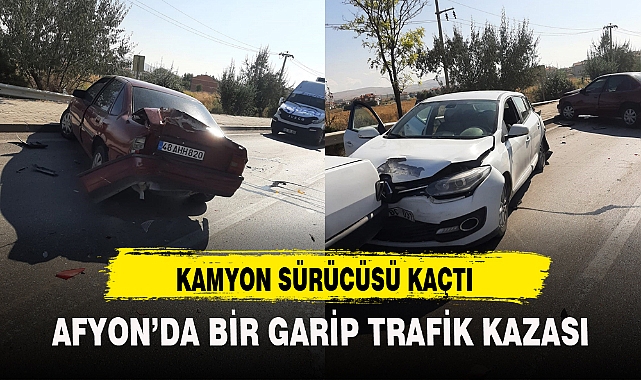 AFYON’DA BİR GARİP TRAFİK KAZASI