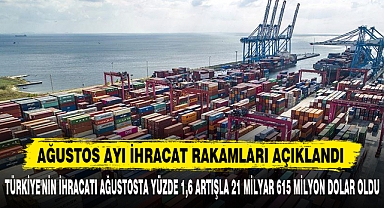 AĞUSTOS AYI İHRACAT RAKAMLARI AÇIKLANDI