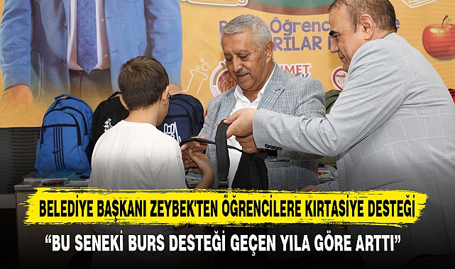 BELEDİYE BAŞKANI ZEYBEK'TEN ÖĞRENCİLERE KIRTASİYE DESTEĞİ