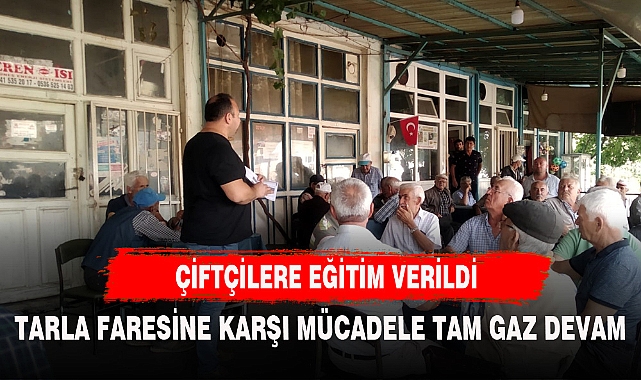 Çiftçiler tarla faresi ile mücadele konusunda bilgilendirildi