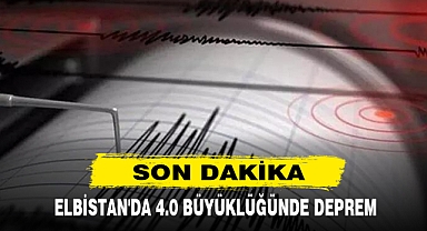 ELBİSTAN'DA 4.0 BÜYÜKLÜĞÜNDE DEPREM