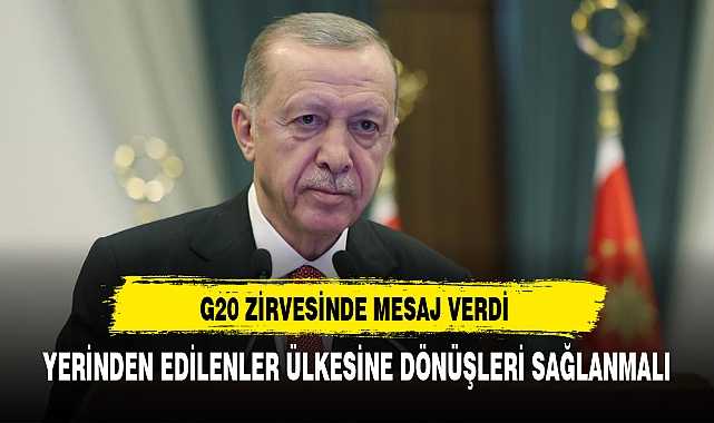 Erdoğan'dan G20 sonrası ''mülteci'' mesaj