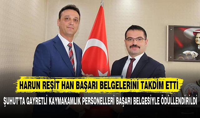 HARUN REŞİT HAN BAŞARI BELGELERİNİ TAKDİM ETTİ