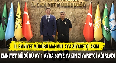 İL EMNİYET MÜDÜRÜ MAHMUT AY'A ZİYARETÇİ AKINI
