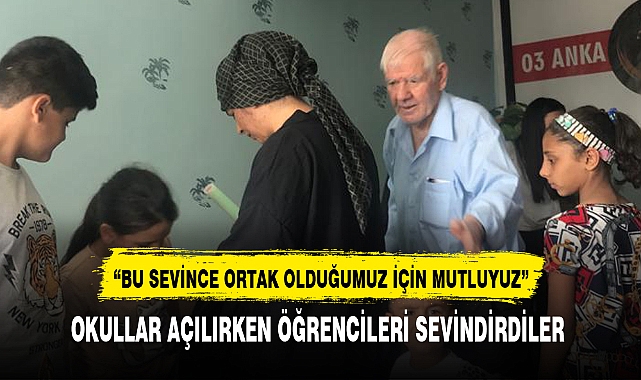 OKULLAR AÇILIRKEN ÖĞRENCİLERİ SEVİNDİRDİLER