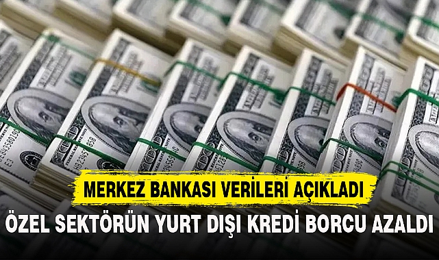 ÖZEL SEKTÖRÜN YURT DIŞI KREDİ BORCU AZALDI