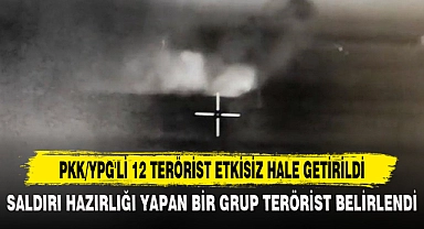 PKK/YPG'Lİ 12 TERÖRİST ETKİSİZ HALE GETİRİLDİ