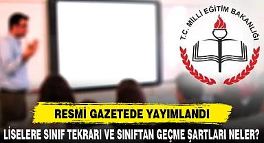 RESMİ GAZETEDE YAYIMLANDI