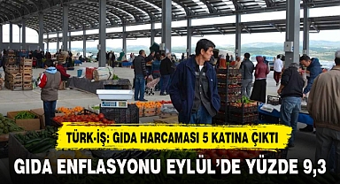 TÜRK-İŞ: GIDA ENFLASYONU EYLÜLDE YÜZDE 9,3