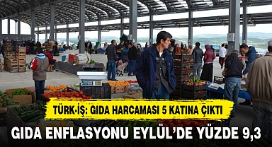 TÜRK-İŞ: GIDA ENFLASYONU EYLÜLDE YÜZDE 9,3