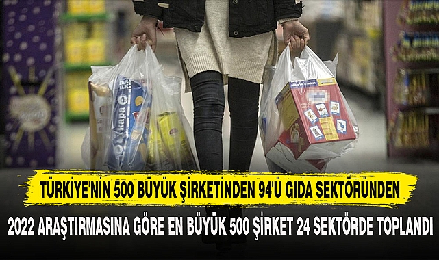 TÜRKİYE'NİN 500 BÜYÜK ŞİRKETİNDEN 94'Ü GIDA SEKTÖRÜNDEN