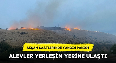 YANGIN PANİĞİ... ALEVLER YERLEŞİM YERİNE ULAŞTI