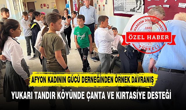 YUKARI TANDIR KÖYÜNDE ÇANTA VE KIRTASİYE DESTEĞİ 