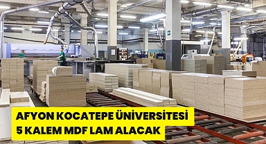AFYON KOCATEPE ÜNİVERSİTESİ 5 KALEM MDF LAM ALACAK