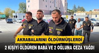 2 KİŞİYİ ÖLDÜREN BABA VE 2 OĞLUNA CEZA YAĞDI