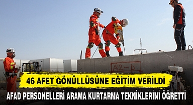 46 AFET GÖNÜLLÜSÜNE EĞİTİM VERİLDİ