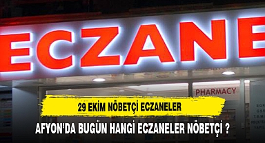AFYON'DA BUGÜN HANGİ ECZANELER NÖBETÇİ?