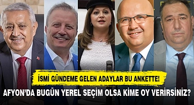 AFYON'DA BUGÜN YEREL SEÇİM OLSA KİME OY VERİRSİNİZ?