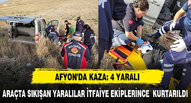 AFYON'DA KAZA: 4 YARALI