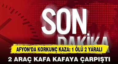 AFYON'DA KORKUNÇ KAZA: 1 ÖLÜ 2 YARALI