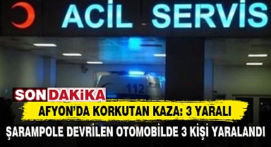 AFYON’DA KORKUTAN KAZA: 3 YARALI