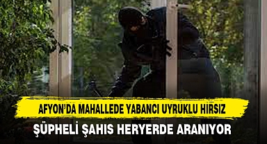 AFYON’DA MAHALLEDE YABANCI UYRUKLU HIRSIZ