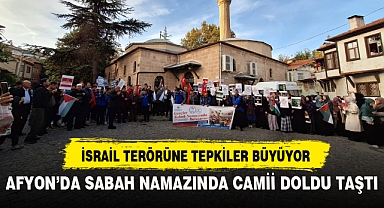 AFYON’DA SABAH NAMAZINDA CAMİİ DOLDU TAŞTI