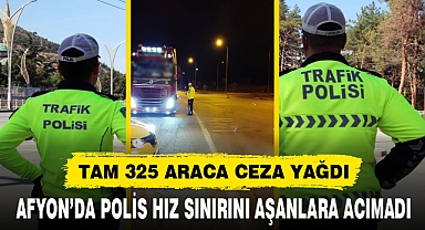 AFYON’DA TAM 325 ARACA CEZA YAĞDI