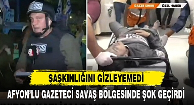 AFYON’LU GAZETECİ SAVAŞ BÖLGESİNDE YİNE SIRADIŞI ANLAR YAŞADI
