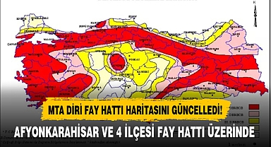 Afyonkarahisar ve 4 ilçesi fay hattı üzerinde