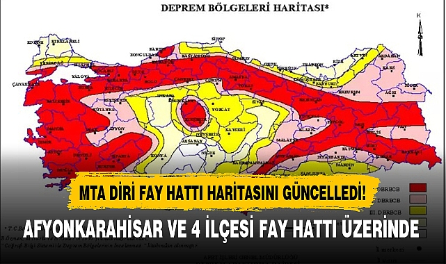 Afyonkarahisar ve 4 ilçesi fay hattı üzerinde