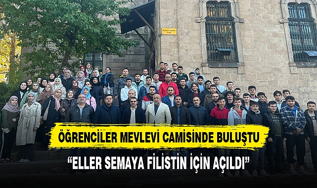 AFYONKARAHİSARLI ÖĞRENCİLER FİLSTİN İÇİN MEVLEVİ CAMİİNDE BULUŞTU