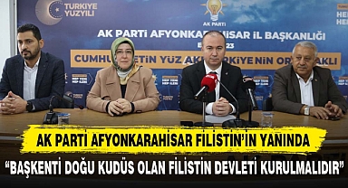 AK PARTİ AFYONKARAHİSAR FİLİSTİN’İN YANINDA