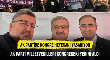AK PARTİ AFYONKARAHİSAR MİLLETVEKİLLERİ KONGREDEKİ YERİNİ ALDI