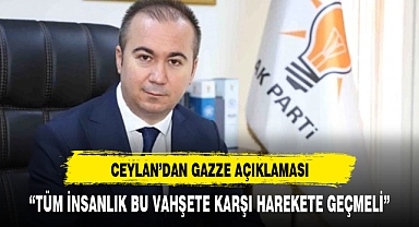 AK PARTİ İL BAŞKANI CEYLAN'DAN GAZZE AÇIKLAMASI