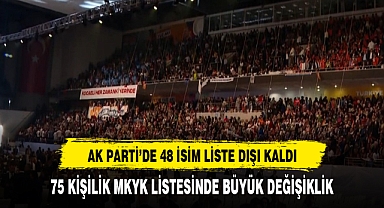 AK PARTİ MKYK'DA BÜYÜK DEĞİŞİKLİK 48 KİŞİ LİSTE DIŞI KALDI